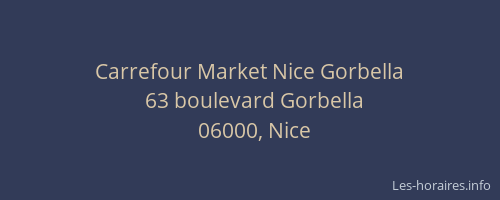 Carrefour Market Nice Gorbella