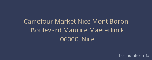 Carrefour Market Nice Mont Boron