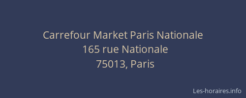 Carrefour Market Paris Nationale