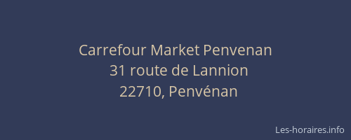 Carrefour Market Penvenan