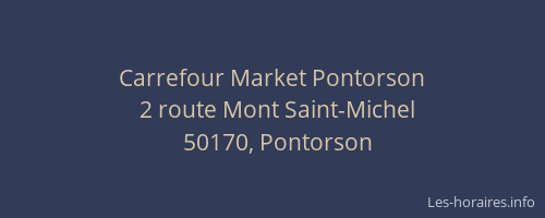 Carrefour Market Pontorson