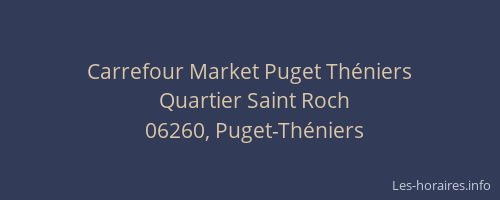 Carrefour Market Puget Théniers