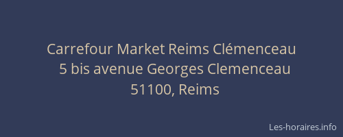 Carrefour Market Reims Clémenceau