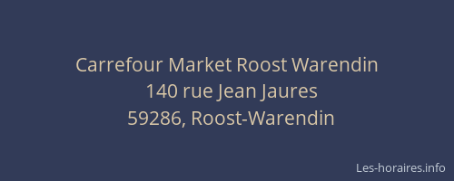 Carrefour Market Roost Warendin