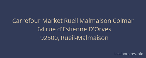 Carrefour Market Rueil Malmaison Colmar