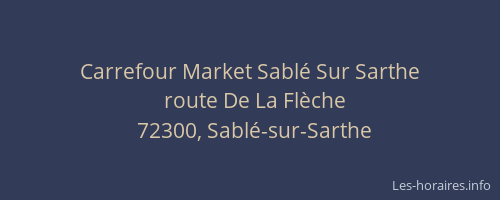Carrefour Market Sablé Sur Sarthe