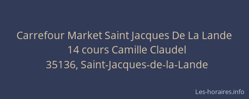 Carrefour Market Saint Jacques De La Lande