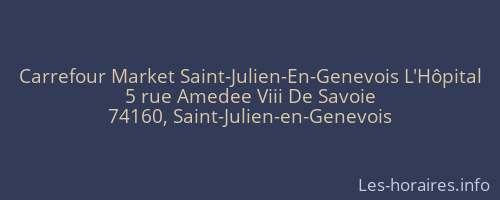 Carrefour Market Saint-Julien-En-Genevois L'Hôpital