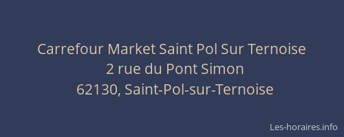 Carrefour Market Saint Pol Sur Ternoise