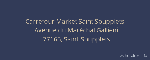 Carrefour Market Saint Soupplets