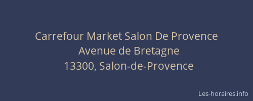 Carrefour Market Salon De Provence