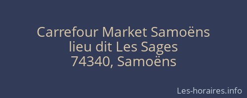 Carrefour Market Samoëns