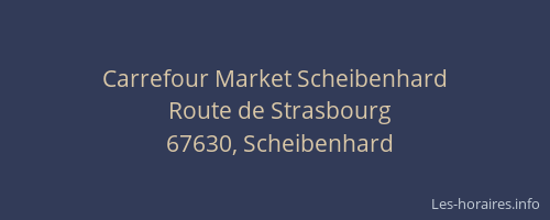 Carrefour Market Scheibenhard
