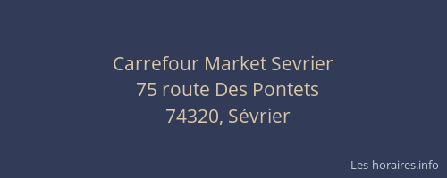 Carrefour Market Sevrier