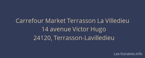 Carrefour Market Terrasson La Villedieu