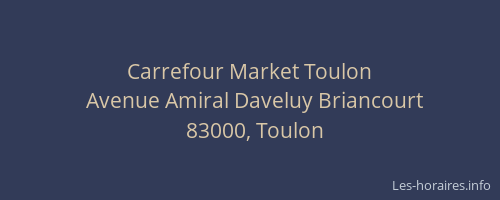 Carrefour Market Toulon