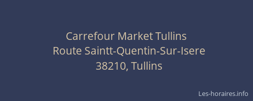 Carrefour Market Tullins