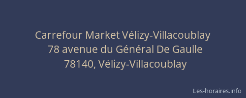 Carrefour Market Vélizy-Villacoublay