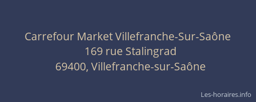Carrefour Market Villefranche-Sur-Saône