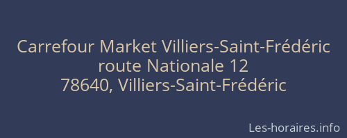 Carrefour Market Villiers-Saint-Frédéric
