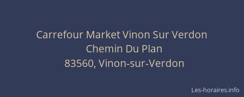 Carrefour Market Vinon Sur Verdon