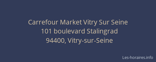 Carrefour Market Vitry Sur Seine