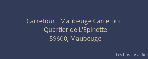 Carrefour - Maubeuge Carrefour