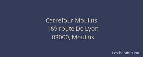 Carrefour Moulins