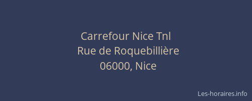 Carrefour Nice Tnl