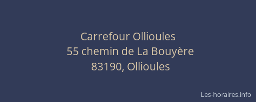 Carrefour Ollioules
