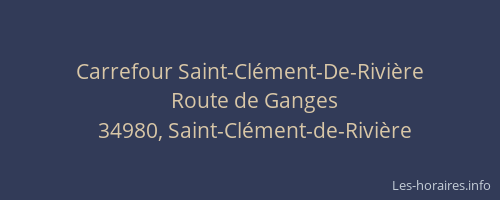 Carrefour Saint-Clément-De-Rivière