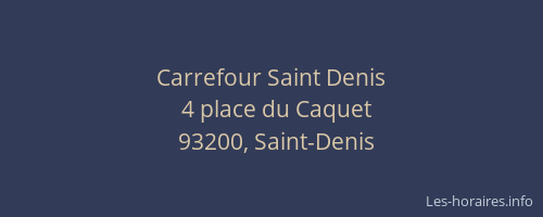 Carrefour Saint Denis