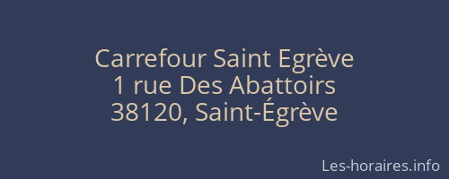 Carrefour Saint Egrève