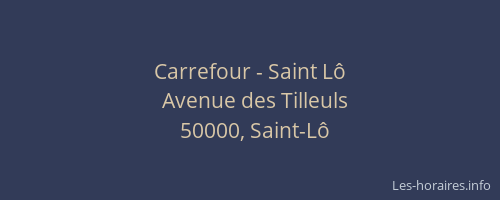 Carrefour - Saint L&ocirc;
