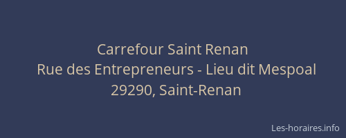 Carrefour Saint Renan