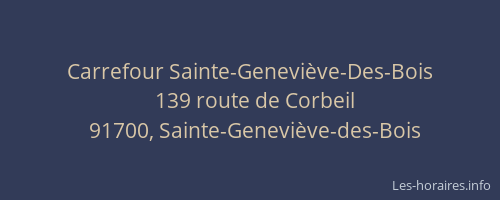 Carrefour Sainte-Geneviève-Des-Bois