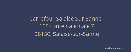 Carrefour Salaise Sur Sanne