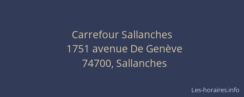 Carrefour Sallanches