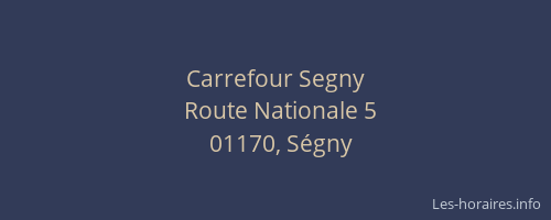 Carrefour Segny