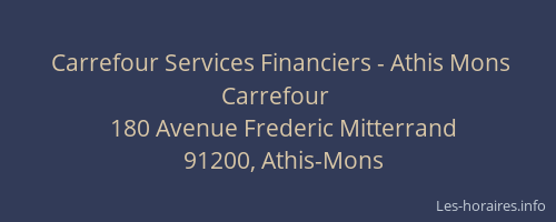 Carrefour Services Financiers - Athis Mons Carrefour