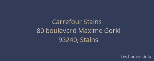 Carrefour Stains