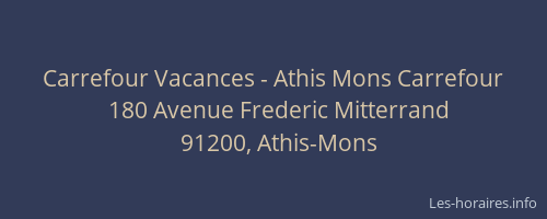 Carrefour Vacances - Athis Mons Carrefour
