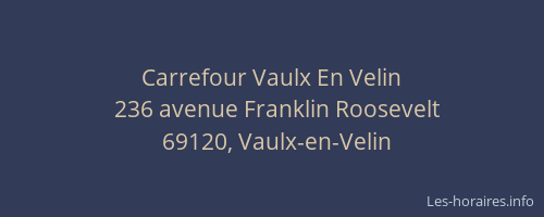 Carrefour Vaulx En Velin