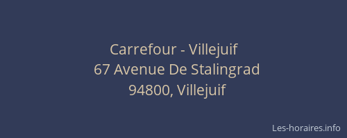 Carrefour - Villejuif