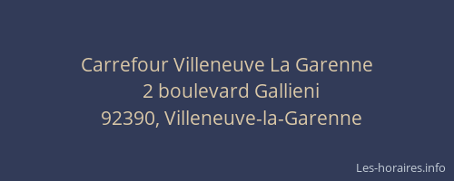 Carrefour Villeneuve La Garenne