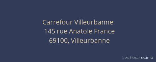 Carrefour Villeurbanne