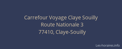 Carrefour Voyage Claye Souilly