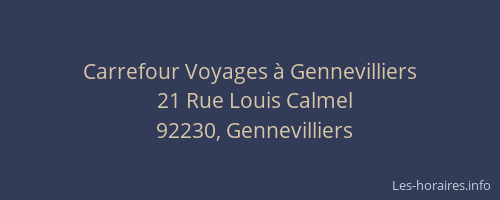 Carrefour Voyages à Gennevilliers
