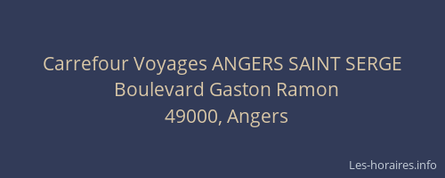 Carrefour Voyages ANGERS SAINT SERGE