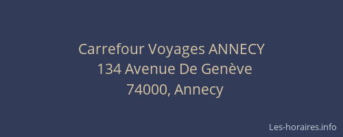 Carrefour Voyages ANNECY